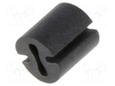 Spacer sleeve; LED; Øout: 4.8mm; ØLED: 3mm; black; UL94V-0; Mat: PVC