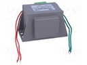 Transformer: mains; 52VA; 230VAC; 17V; 3.06A; Leads: 200mm leads