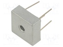 Bridge rectifier: single-phase; Urmax: 1kV; If: 25A; Ifsm: 400A