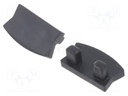 Cap for LED profiles; black; 10pcs.