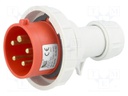 Connector: AC supply 3-phase; plug; male; 16A; 400VAC; IEC 60309