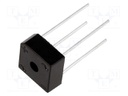 Single-phase bridge rectifier; Urmax: 600V; If: 6A; Ifsm: 180A