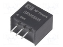 DC/DC Converter, Regulated, ITE, 1 Output, 2.5 W, 5 V, 500 mA, SR Series