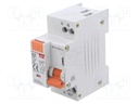 RCBO breaker; Inom: 6A; Ires: 30mA; Poles: 1+N; 230/400VAC; IP20