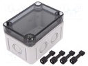 Enclosure: multipurpose; X: 65mm; Y: 94mm; Z: 57mm; TK PC; grey; IP66