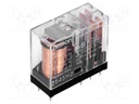 Relay: electromagnetic; DPDT; Ucoil: 24VAC; 5A/250VAC; 5A/30VDC