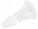 Assembly stud; polyamide; L: 6.1mm; snap fastener; Colour: natural