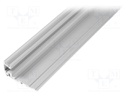 Profiles for LED modules; transparent; step; L: 1m; aluminium