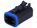 Connector: wire-wire; PX0; plug; female; PIN: 4; IP68; Locking: latch