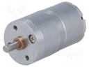 Motor: DC; with gearbox; 2÷7.5VDC; 600mA; Shaft: D spring; 73rpm