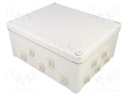 Enclosure: junction box; X: 245mm; Y: 295mm; Z: 125mm; wall mount