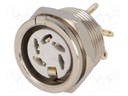 Socket; DIN; female; PIN: 5; Layout: 240°; for panel mounting,screw