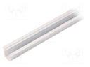 Profiles for LED modules; recessed; white; L: 1m; aluminium