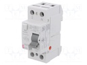 RCD breaker; Inom: 16A; Ires: 30mA; Poles: 2; 230/400V; DIN; IP20