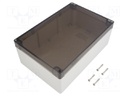 Enclosure: multipurpose; X: 160mm; Y: 240mm; Z: 90mm; 1554; grey; IP66