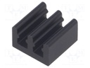 Heatsink: extruded; black; L: 10mm; W: 10mm; H: 6mm; 70K/W; aluminium