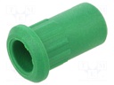 Case; 25A; 20.5mm; green; for banana sockets