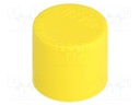 Cap; Body: yellow; Øint: 25mm; H: 23.5mm; Mat: LDPE; Mounting: push-in