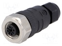 Plug; M12; PIN: 4; female; A code-DeviceNet / CANopen; for cable