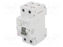 RCBO breaker; Inom: 10A; Ires: 30mA; Poles: 2; 230/400VAC; DIN; IP20