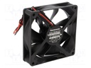 Fan: DC; axial; 24VDC; 92x92x25mm; 82.8m3/h; 32dBA; ball bearing