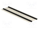 Pin header; pin strips; male; PIN: 40; double deck; straight; THT