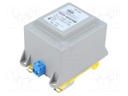 Transformer: encapsulated; 45VA; 230VAC; 230V; 195mA; Mounting: DIN