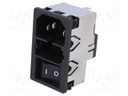 Connector: AC supply; socket; male; 10A; 250VAC; IEC 60320