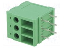PCB terminal block; angled 90°; 6.35mm; ways: 3; on PCBs; 4mm2