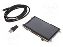 Display: TFT; 5"; 800x480; Interface: GPIO,USB,WiFi