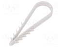 Holder; grey; Application: on round cable; 50pcs; Man.series: UWO