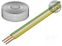 Wire: ribbon; stranded; 3x0,14mm2; white,green,yellow; 5m