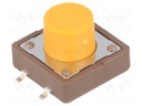 Microswitch TACT; SPST-NO; Pos: 2; 0.05A/12VDC; SMT; none; 3.2N