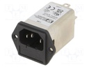 Connector: AC supply; socket; male; 10A; 250VAC; IEC 60320; 0.2mH