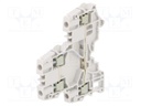 DIN Rail Mount Terminal Block, 4 Ways, 24 AWG, 12 AWG, 4 mm², Screw, 29 A