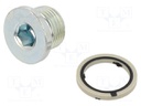 Protection cap; G 3/8"; Mat: stainless steel; Gasket: PA/TPE-U