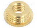 Threaded insert; brass; M5; BN: 37905; L: 3mm; Features: for plastic