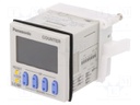 Counter: electronical; 2x LCD; pulses; 9999; SPDT; Cutout: 45x45mm