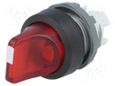 Switch: rotary; Stabl.pos: 1; 22mm; red; Illumin: MLB-1; IP66; Pos: 3