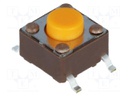 Microswitch TACT; SPST-NO; Pos: 2; 0.05A/12VDC; SMT; none; 3.2N