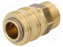 Quick connection coupling; straight; 35bar; Mat: brass; Seal: NBR