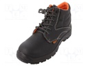 Boots; Size: 45; black; Mat: leather; with metal toecap