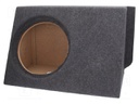 Car loudspeaker enclosure; MDF; gray melange; textil; 30l; 300mm
