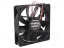 Fan: DC; axial; 24VDC; 120x120x25mm; 171m3/h; 38.5dBA; ball bearing