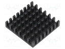 Heatsink: extruded; black; L: 27mm; W: 27mm; H: 6mm; aluminium