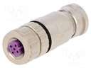 Plug; M12; PIN: 5; female; B code-Profibus; for cable; IP67; 60V