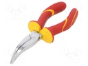 Pliers; insulated,curved,flat; 160mm; Conform to: EN 60900,VDE