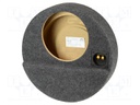 Car loudspeaker enclosure; MDF; gray melange; textil; 15l; 250mm