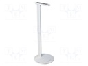 Headphone stand; white; Mat: aluminium; 98x100x276mm