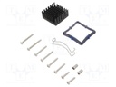 Heatsink: extruded; grilled; black; L: 31mm; W: 31mm; H: 14.5mm